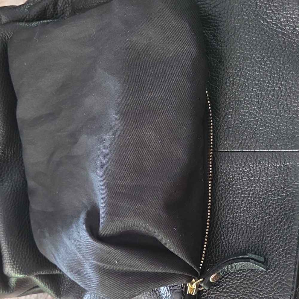 Vera Pelle Black Italian Leather small backpack. Excellent Used Condition. - Picture 10 of 12